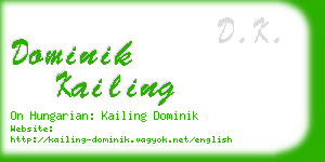dominik kailing business card